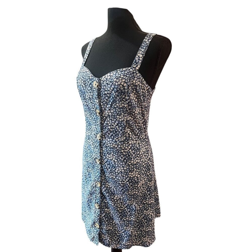 Abercrombie & Fitch Floral Mini Dress Women Small Sweetheart Neckline y2k resort - Picture 4 of 9